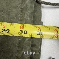 J Crew Garment Dyed Field Jacket Army Surplus Sateen Olive Green Vintage XL