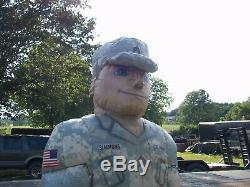 Large Inflatable Army Soldier Man Military Surplus Prop Store Display. No Motor