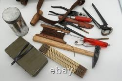 Large Swiss Army Military Mechanic Electrician Tool Weapon Bag Leather WW2 1940