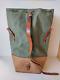 Large Transport Swiss Army Military Sea Bag Backpack Canvas Leather Seesack 1975