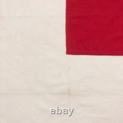 Large Vintage Cotton Sewn Flag Red Cross Medic First Aid Military Army Surplus