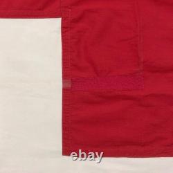 Large Vintage Cotton Sewn Flag Red Cross Medic First Aid Military Army Surplus