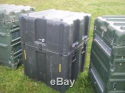 Lot (17) Seventeen Military Surplus Storage Containers Cases Tool Job Box Army