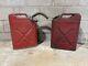 Lot 2 Vtg Antique Military Jerry Can 5 Gallon Gas Can Us Usa Army Jeep 1951