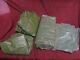 Lot 4 Vintage 1970s Military Army Style Green Plastic Tarp Cover 75x60 115x85