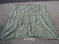 Lot 4 Vintage 1970s Military army style green plastic Tarp cover 75x60 115x85