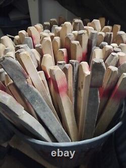 Lot 80 Us Army Military Surplus 16 Wood Tent Stakes Reenactment Camping Hunting