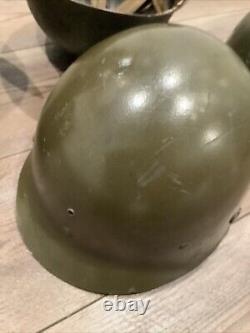 Lot Of Four Army Military Helmets Helmet Liner Westinghouse Firestone Ww2