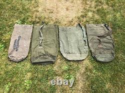 Lot of 4 40s 50s US Army Military Duffel Bags Sea Bags Stenciled IDed