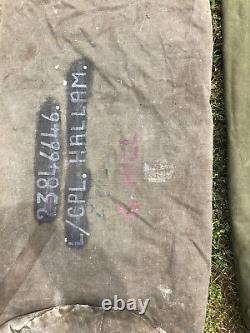 Lot of 4 40s 50s US Army Military Duffel Bags Sea Bags Stenciled IDed