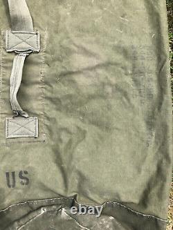 Lot of 4 40s 50s US Army Military Duffel Bags Sea Bags Stenciled IDed