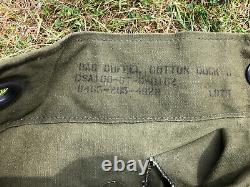 Lot of 4 40s 50s US Army Military Duffel Bags Sea Bags Stenciled IDed