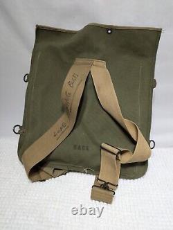 Lot of 4 Vintage Military Army Green Canvas Bags Various WWII Vietnam