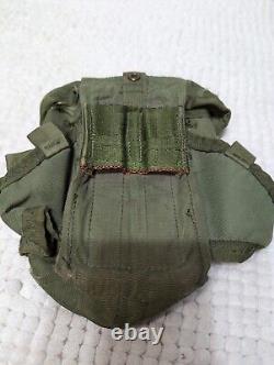 Lot of 4 Vintage Military Army Green Canvas Bags Various WWII Vietnam