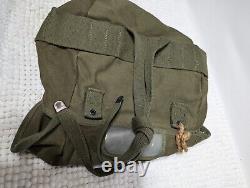 Lot of 4 Vintage Military Army Green Canvas Bags Various WWII Vietnam