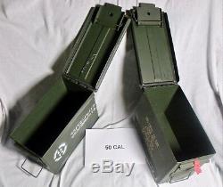 Lot of 50 ARMY Military Surplus 50 Cal M2A1 Ammo Ammunition Cans Metal Storage