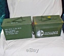 Lot of 50 ARMY Military Surplus 50 Cal M2A1 Ammo Ammunition Cans Metal Storage
