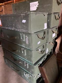 Lot of 6 Military Surplus Footlocker Trunk Vintage Army Case Industrial Storage