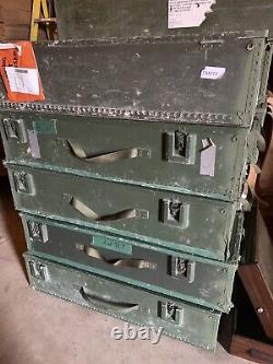 Lot of 6 Military Surplus Footlocker Trunk Vintage Army Case Industrial Storage