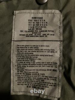 M-65 Field Jacket Made In USA MediumRegular Genuine Surplus Woodland Camo