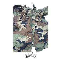 M65 Field Jacket US Army Military Woodland Camo DCU Parka Combat Coat Vintage