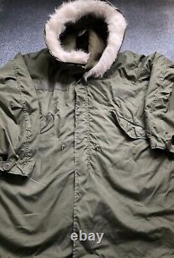 M65 Parka US Army Fishtail Military Extreme Cold Weather Vtg Issue Mod