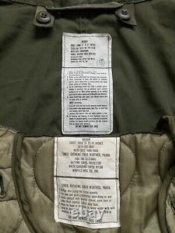 M65 Parka US Army Fishtail Military Extreme Cold Weather Vtg Issue Mod