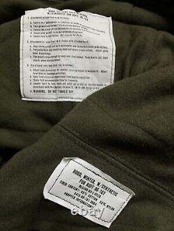 M65 Parka US Army Fishtail Military Extreme Cold Weather Vtg Issue Mod