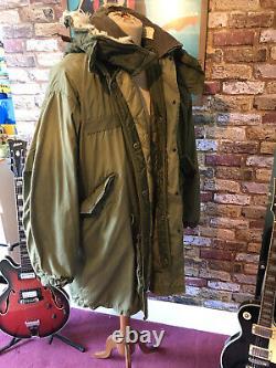 M65 SIZE Medium US ARMY ECW FISHTAIL PARKA Vintage Mod Military Issue with Hood