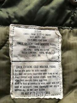 M65 SIZE Medium US ARMY ECW FISHTAIL PARKA Vintage Mod Military Issue with Hood
