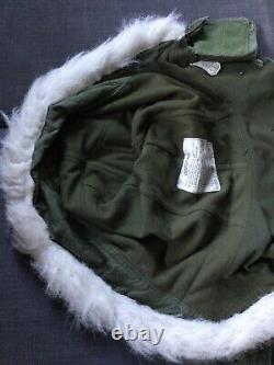 M65 US ARMY ECW FISHTAIL PARKA Medium Vtg Mod Military Original Fur Hood Liner