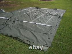 MILITARY 16x16 FRAME TENT CAMPING HUNTING ARMY VINYL CANVAS STOVE JACK