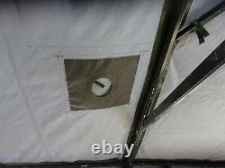 MILITARY 16x16 FRAME TENT CAMPING HUNTING VINYL CANVAS WITH STOVE JACK US ARMY