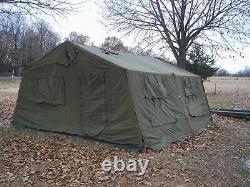 MILITARY 16x16 FRAME TENT SURPLUS REGULAR CANVAS. NO FRAMES INCLUDED. US ARMY