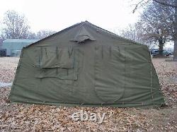 MILITARY 16x16 FRAME TENT SURPLUS REGULAR CANVAS. NO FRAMES INCLUDED. US ARMY