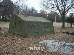 MILITARY 16x16 FRAME TENT SURPLUS REGULAR CANVAS. NO FRAMES INCLUDED. US ARMY