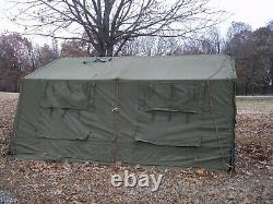 MILITARY 16x16 FRAME TENT SURPLUS REGULAR CANVAS. NO FRAMES INCLUDED. US ARMY