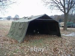 MILITARY 16x16 FRAME TENT SURPLUS REGULAR CANVAS. NO FRAMES INCLUDED. US ARMY