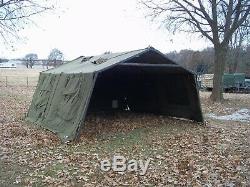 MILITARY 16x16 FRAME TENT SURPLUS US ARMY. NO FRAMES INCLUDED. CANVAS ONLY