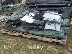 MILITARY 20 x 32 TEMPER TENT CAMPING HUNTING ARMY 4 STOVE JACKS FLOOR US SURPLUS