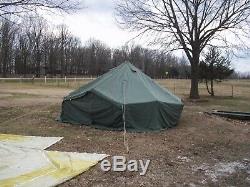 MILITARY SURPLUS 10 MAN ARCTIC TENT 17x17 FT CAMPING HUNTING ARMY. YES LINER