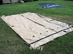 MILITARY SURPLUS 11x11 COMMAND POST TENT SKIN WALL- TAN -PLAIN WALL V-GOOD ARMY