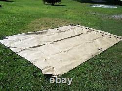 MILITARY SURPLUS 11x11 COMMAND POST TENT SKIN WALL- TAN -PLAIN WALL V-GOOD ARMY