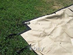 MILITARY SURPLUS 11x11 COMMAND POST TENT SKIN WALL- TAN -PLAIN WALL V-GOOD ARMY