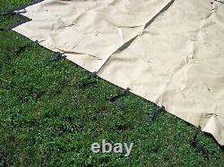 MILITARY SURPLUS 11x11 COMMAND POST TENT SKIN WALL- TAN -PLAIN WALL V-GOOD ARMY