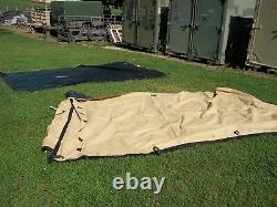 MILITARY SURPLUS 11x11 COMMAND POST TENT SKIN WALL- TAN -PLAIN WALL V-GOOD ARMY