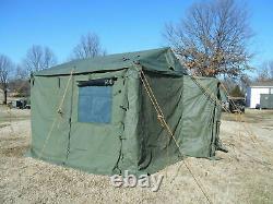 MILITARY SURPLUS 11x11 COMMAND POST TENT SKIN WALL- TAN -PLAIN WALL V-GOOD ARMY