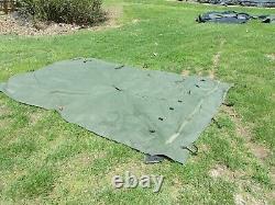 MILITARY SURPLUS 11x11 COMMAND POST TENT SKIN WALL. WINDOW WALL. DAMAGED- ARMY