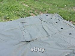 MILITARY SURPLUS 11x11 COMMAND POST TENT SKIN WALL. WINDOW WALL. DAMAGED- ARMY