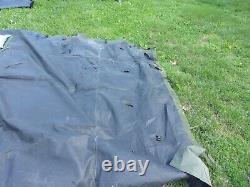 MILITARY SURPLUS 11x11 COMMAND POST TENT SKIN WALL. WINDOW WALL. DAMAGED- ARMY